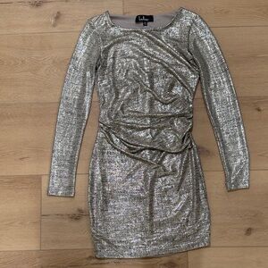 Lulus Luxe of My Life Metallic Mini Dress
